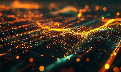 Advanced data center showcasing server cabinets and high tech equipment for cloud computing services