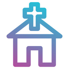 church icon element for design