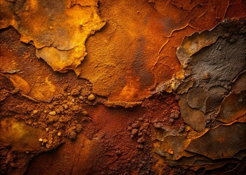 Dark Ochre Abstract Texture:  Earthy Hues and Textured Background