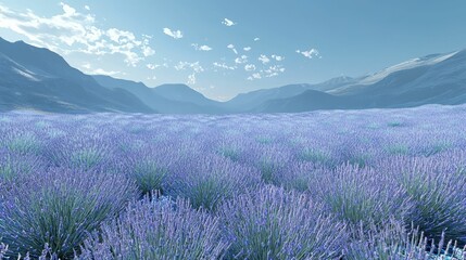 Obraz premium An Endless Field of Lavender Stretching Into the Horizon