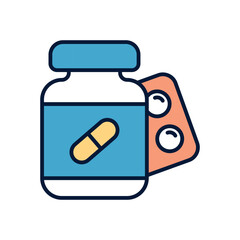 Pills Strip Vector icon