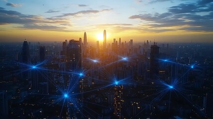 Fototapeta premium Understanding Software Defined Networking in IT infrastructure, showcasing its impact on network management, flexibility, scalability, and efficiency in modern technology environments.