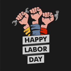 vector happy labor day poster template