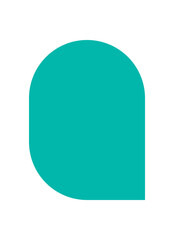 Brutalist abstract shape. Bold and modern form, minimalistic design element. Icon of brutalism, flat geometry, perfect for contemporary projects and graphic applications.