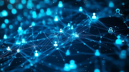 Obraz premium Image of a group of people and the concept of communication network. social media. human resources. AI Generated