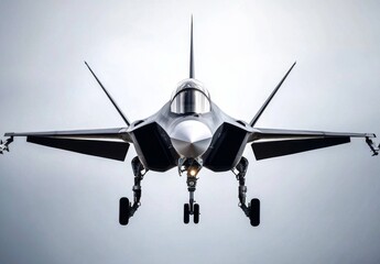 Fototapeta premium A dramatic display of aviation technology as the aircraft takes flight.