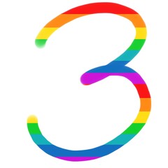 number 1,2,3,4,5,6,7,8,9,10 ,rainbow,pride