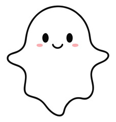 Ghost Cartoon Doodle Art Illustration 