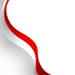 Wavy Indonesian Ribbon Flag – Red and White National Symbol for Independence Day, Celebration, and Patriotic Decoration