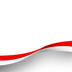 Wavy Indonesian Ribbon Flag – Red and White National Symbol for Independence Day, Celebration, and Patriotic Decoration