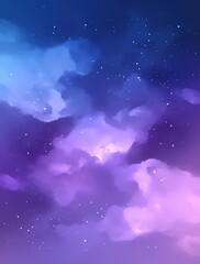 Purple and Blue Nebula Space Background