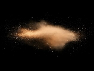 Golden Dust Cloud Explosion Burst