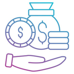 investment icon element for design