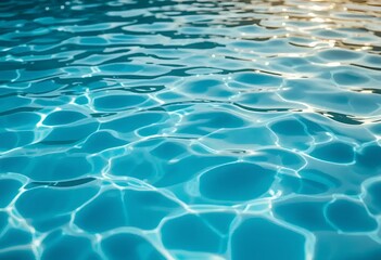Rippling Water Surface with Light Reflections Creating an Abstract Pattern
