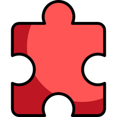 Puzzle - black line - illustration