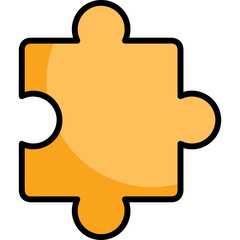 Puzzle - black line - illustration