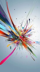 Abstract Colorful Explosion of Paint