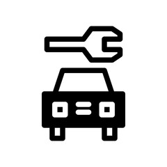 car service. This is a vector single icon with a semi solid style. perfect for any purpose, such as website design, mobile app design, logo design, pattern design, etc.