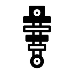 shock absorber. This is a vector single icon with a semi solid style. perfect for any purpose, such as website design, mobile app design, logo design, pattern design, etc.