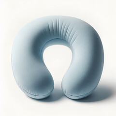 Blue pillow neck isolated on white background.