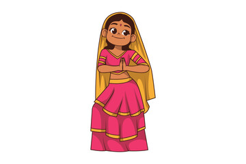 Indian Kids Characters Greeting