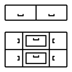 kitchen cabinet outline icon