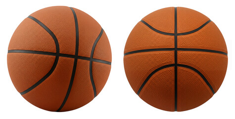 Obraz premium Two Basketball Balls isolated on white or transparent png background