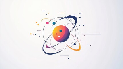 Abstract atom graphic design