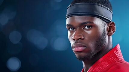 Focused Martial Arts Athlete Portrait