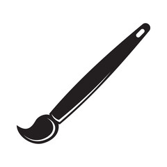 Drawing Simple trendy paint brush flat style icon vector design symbol illustration.