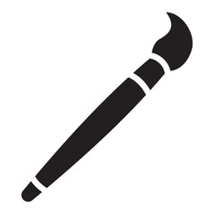 Drawing Simple trendy paint brush flat style icon vector design symbol illustration.