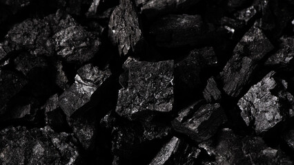 Natural black wood charcoal texture background