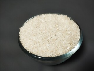 rice on a black background