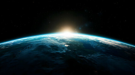 Obraz premium Earth Sunrise From Space
