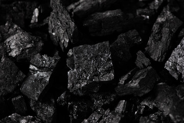 Natural black wood charcoal texture background