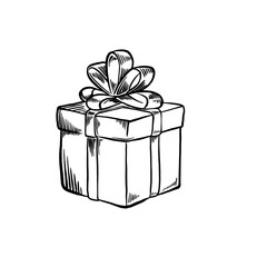 Hand-Drawn Inking Love Gift Box with Surprise Element for Valentine and Celebration