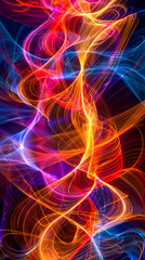 Abstract Vibration: A Dynamic Representation of Waves and Energy through Color and Light