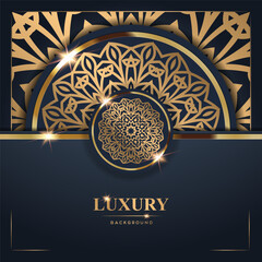 Luxury Background with Intricate Golden Mandala Design (2)