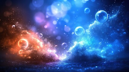 Magical Blue and Orange Nebula