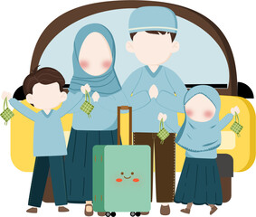  Muslim Family Goes to Travel to celebrate Eid Mubarak