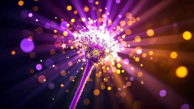 Dandelion's Radiance: A close-up shot of a dandelion seed head, exuding a soft, dreamy ambiance. This photorealistic depiction evokes a sense of lightness and fleeting beauty.