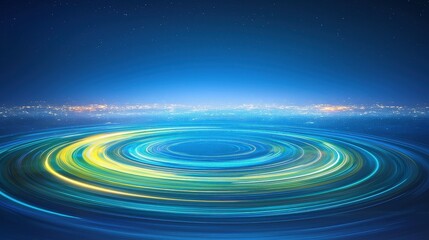 Abstract Cosmic Swirl, Night Lights