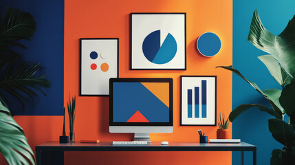 Risk management visuals for professionals in modern workspace environment