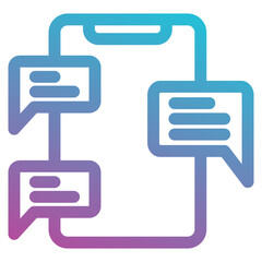 SMS icon element for design