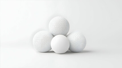 Abstract White Sphere Composition
