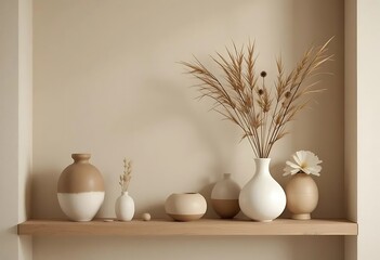 Vase with colorful flowers on a table in a cozy room, adding a touch of spring beauty and decor to the interior