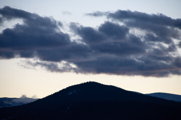 dark clouds at last light