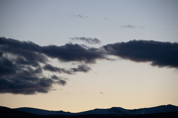 dark clouds at last light