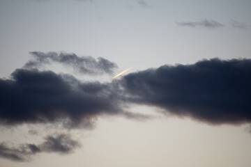 dark clouds at last light