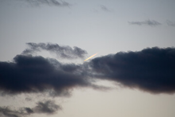 dark clouds at last light